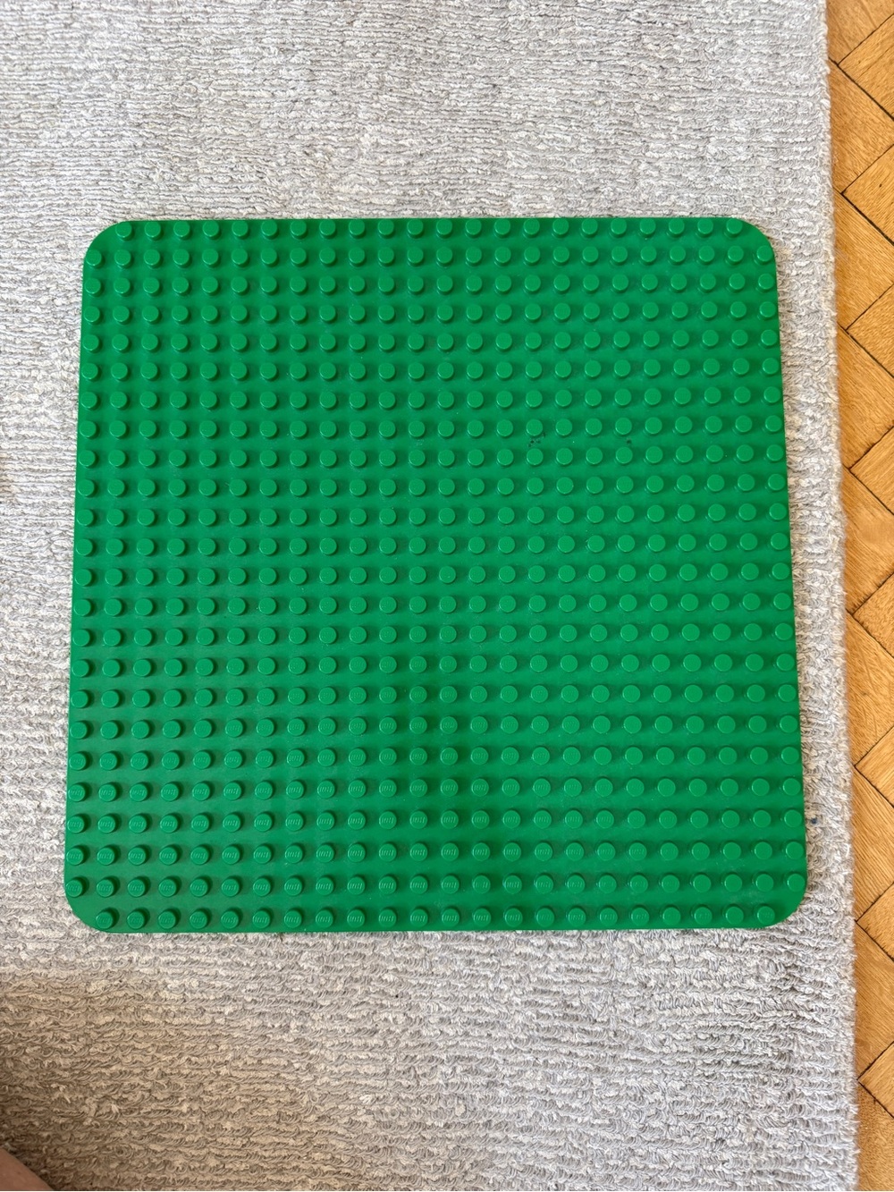 Lego Duplo large green baseplate 15”x15”, 22x22 studs